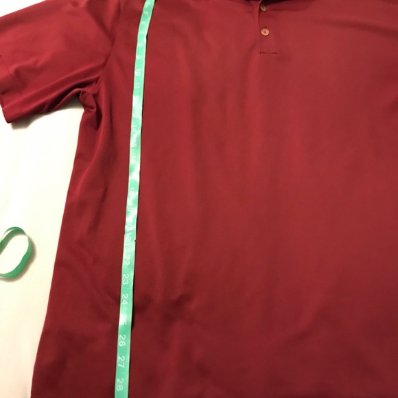 Nike Golf Polo Dri Fit Performance Red Short Sleeve Athletic Mens Sz XL - Picture 8 of 9